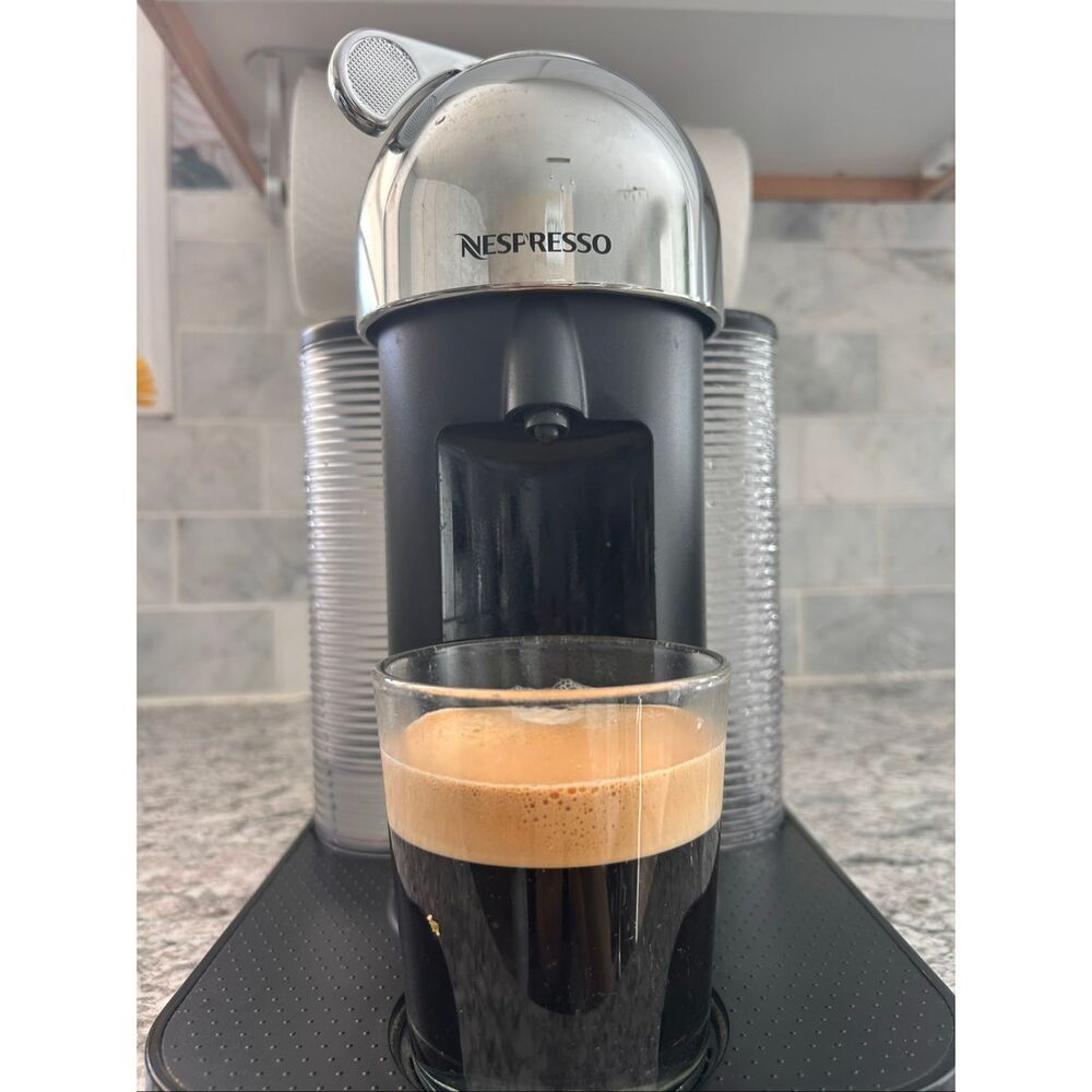 Nespresso Vertuo Coffee Espresso Machine by Breville Single Serve Chrome